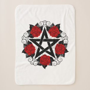 Pentagramm mit Rote Rosen Sherpadecke