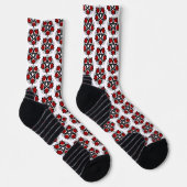 Pentagramm mit Rote Rosen Socken (Rechts)