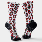 Pentagramm mit Rote Rosen Socken (Gewinkelt)