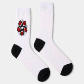 Pentagramm mit Rote Rosen Socken (Rechts)