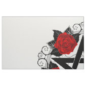 Pentagramm mit Rote Rosen Stoff (Fat Quarter (45,7 x 55,9 cm))