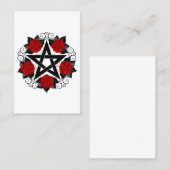 Pentagramm mit Rote Rosen Terminkarte (Vorne/Hinten)