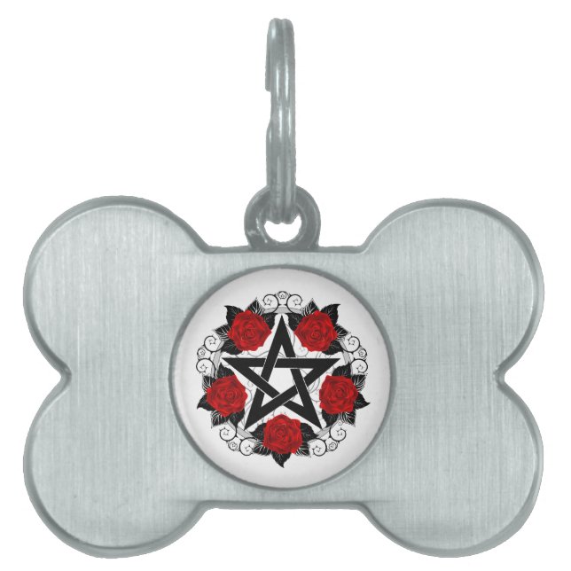 Pentagramm mit Rote Rosen Tiermarke (Vorderseite)