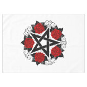 Pentagramm mit Rote Rosen Tischdecke (Vorderseite (Horizontal))