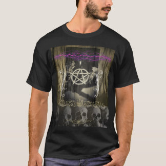 Pentagramm mit Skulls Horror Digitales Design T-Shirt