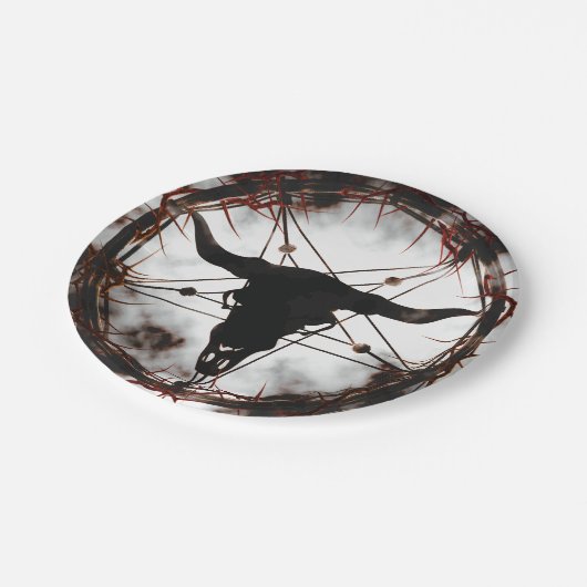 Pentagramm Pappteller (Schrägansicht)