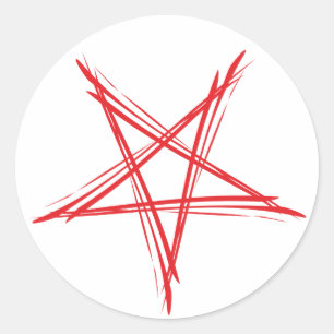 Pentagramm pentacle runder aufkleber
