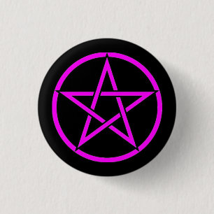 Pentagramm Pentagramm Abzeichen für Schwarz und Ro Button