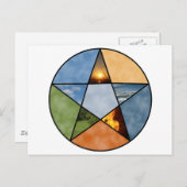 Pentagramm Postkarte (Vorne/Hinten)