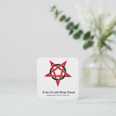Pentagramm quadratische visitenkarte (Stehend Vorderseite)