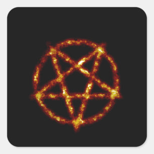 Pentagramm Quadratischer Aufkleber