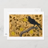 Pentagramm Raven Postkarte (Vorne/Hinten)