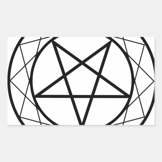 Pentagramm Rechteckiger Aufkleber (Vorderseite)