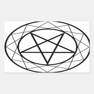 Pentagramm Rechteckiger Aufkleber
