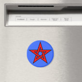 Pentagramm Red auf Blue Magnet (In Situ (Geschirrspüler))