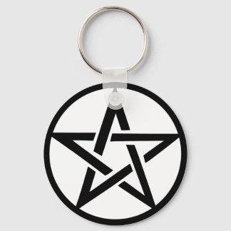 Pentagramm-Ring für schwarzes Pentagramm Schlüsselanhänger