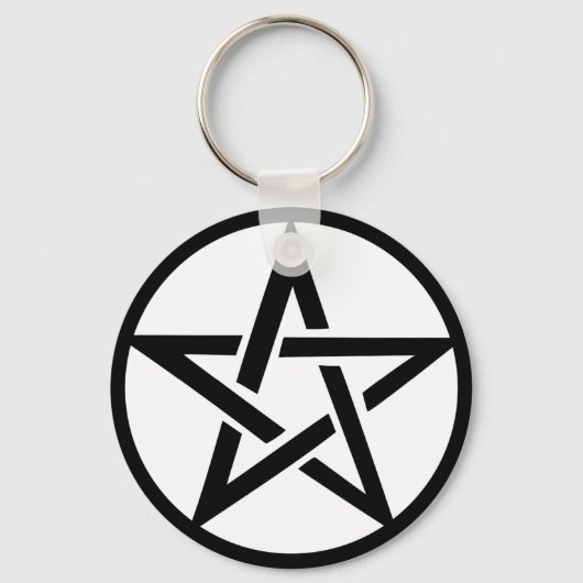 Pentagramm-Ring für schwarzes Pentagramm Schlüsselanhänger (Vorderseite)