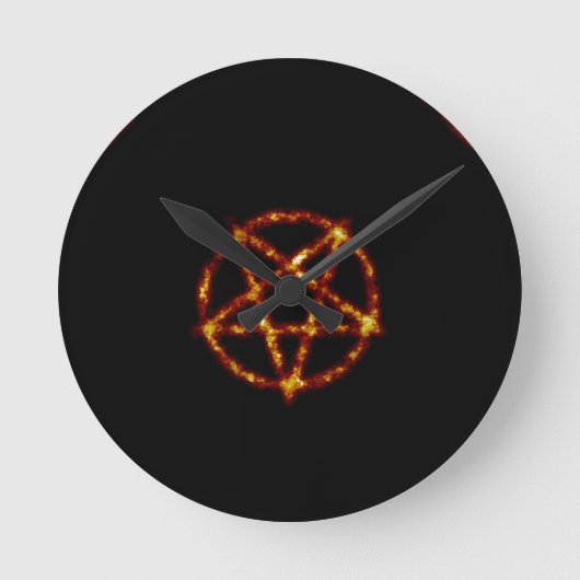 Pentagramm Runde Wanduhr (Vorderseite)