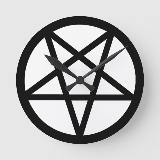 Pentagramm Runde Wanduhr (Vorderseite)
