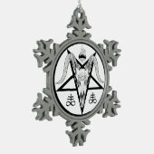 Pentagramm Schneeflocken Zinn-Ornament (Links)