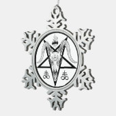 Pentagramm Schneeflocken Zinn-Ornament (Rechts)