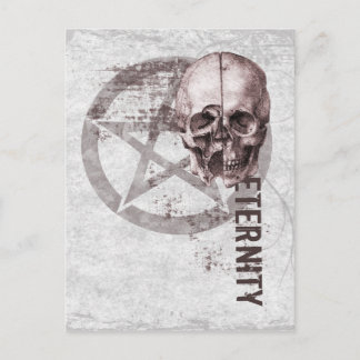 Pentagramm Skull Postkarte