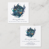 Pentagramm Square Business Card Quadratische Visitenkarte (Vorne/Hinten)