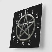 Pentagramm Square Clock Quadratische Wanduhr (Winkel)