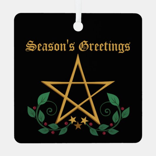 Pentagramm Star Witchy Ornament (Rückseite)