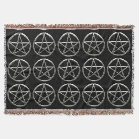 Pentagramm Throw Blanket Decke (Vorderseite)