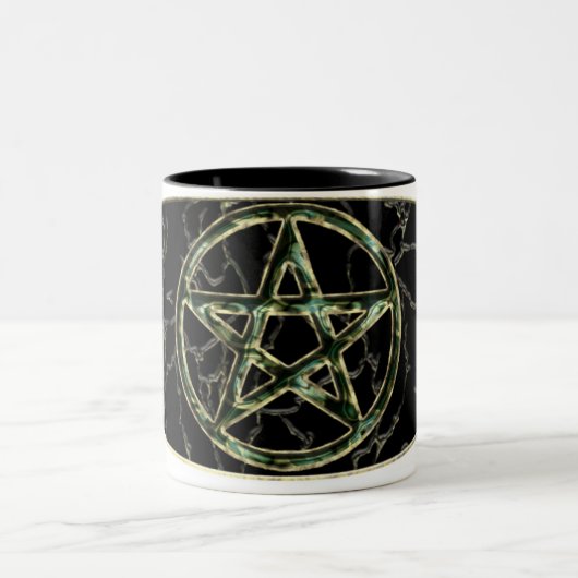 Pentagramm-Trinkbehälter Zweifarbige Tasse (Mittel)