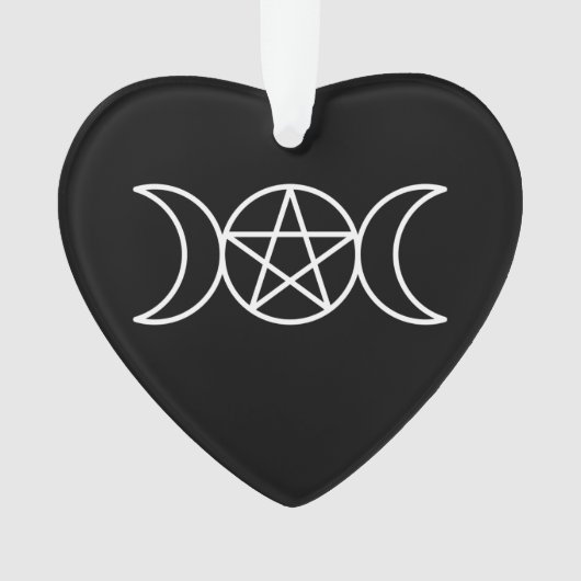 Pentagramm Triple Moon Goddess Ornament (Vorderseite)