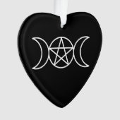 Pentagramm Triple Moon Goddess Ornament (Vorderseite)