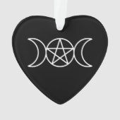Pentagramm Triple Moon Goddess Ornament (Rückseite)