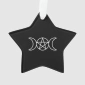 Pentagramm Triple Moon Goddess Ornament (Rückseite)
