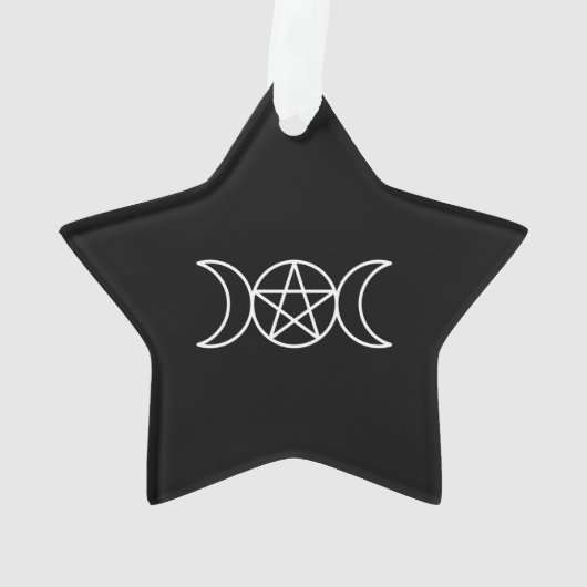 Pentagramm Triple Moon Goddess Ornament (Rückseite)