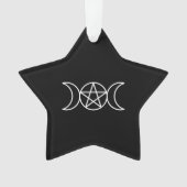 Pentagramm Triple Moon Goddess Ornament (Vorderseite)