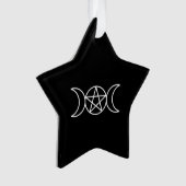 Pentagramm Triple Moon Goddess Ornament (Vorderseite)