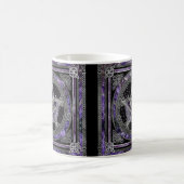 Pentagramm Triskelion Amethyst Moon Kaffeetasse (Mittel)