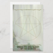 Pentagramm unter dem Schutz der Göttin Briefpapier (Vorne/Hinten)