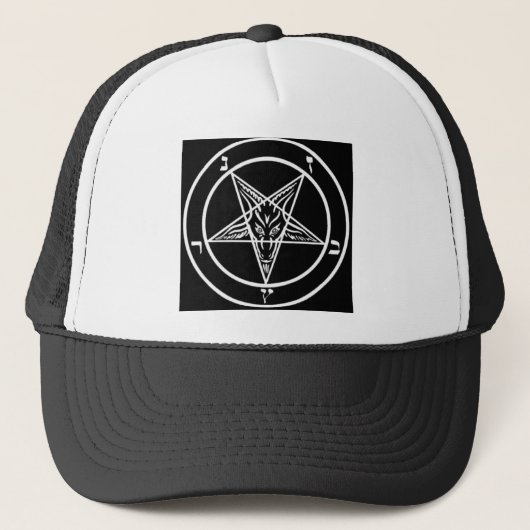 Pentagramm von Baphomet Truckerkappe (Vorderseite)