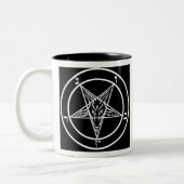 Pentagramm von Baphomet Zweifarbige Tasse (Links)
