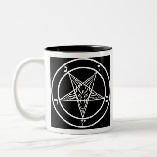 Pentagramm von Baphomet Zweifarbige Tasse