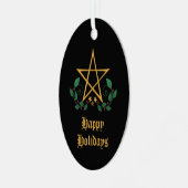 Pentagramm Wiccan Ornament Aus Metall (Vorderseite links)