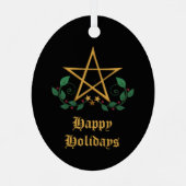 Pentagramm Wiccan Ornament Aus Metall (Rückseite)