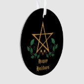 Pentagramm Witchy Pagan Ornament (Vorderseite)