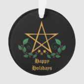 Pentagramm Witchy Pagan Ornament (Vorderseite)