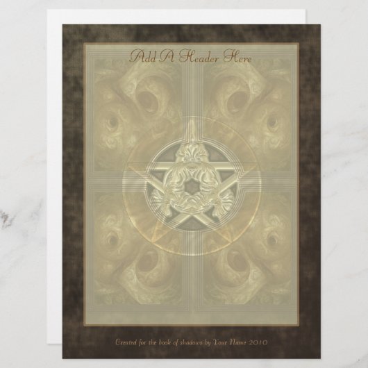 Pentagramm zum Schreiben von gefleckten Fraktalen (Vorne/Hinten)