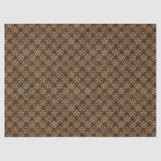 Pentagramme aus braunem Gold Seidenpapier (Vorderseite)