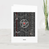 Pentagramme und Hexen Halloween Karte (Rückseite)
